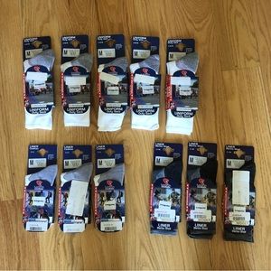 LOT OF 11 (ELEVEN) PAIRS MEN’S SIZE MED LORPEN UNIFORM/ATHLETIC/HIKING SOCKS